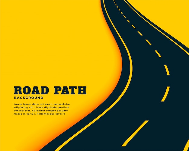 Free vector winding curve pathway road concept background design