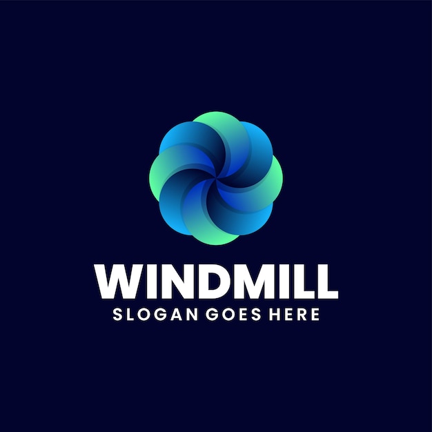 Free vector windmill colorful logo design