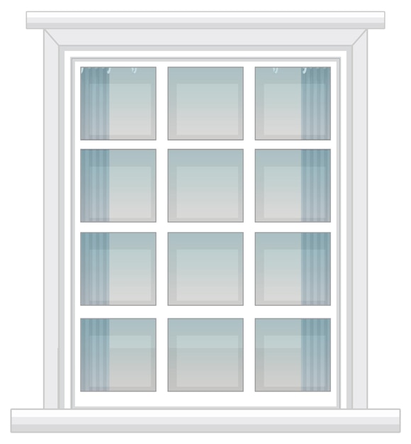 Free vector a window for apartment building or house facade