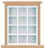 Free vector a window for apartment building or house facade