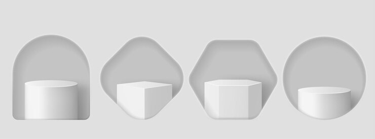 Free Vector window or hole in wall with product podium