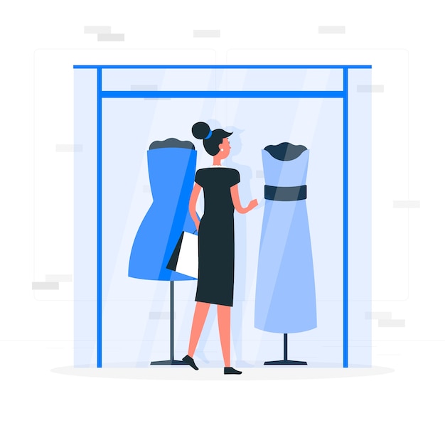 Free vector window shopping concept illustration