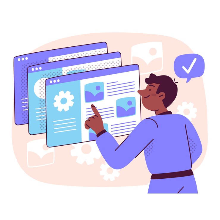 Free Vector windows concept illustration