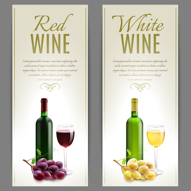 Free vector wine banner set