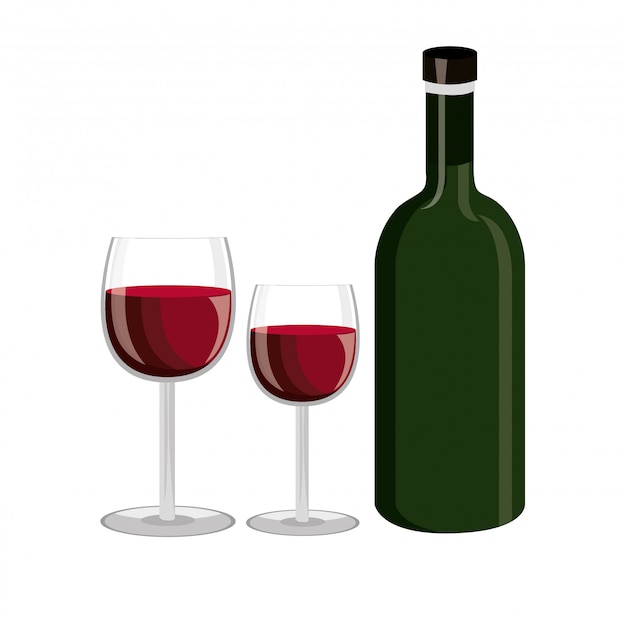 Free vector wine bottle design.