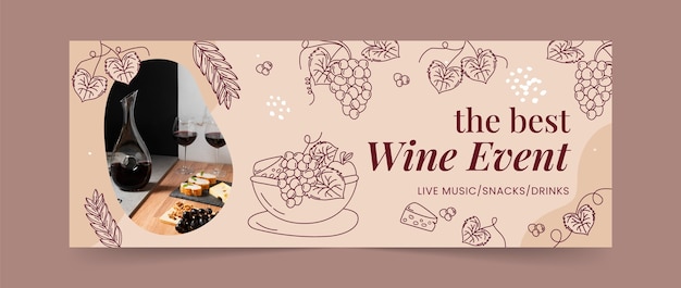 Wine festival  facebook cover template