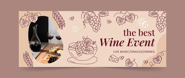 Wine festival  facebook cover template