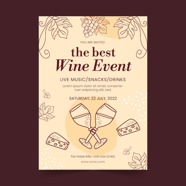 Wine festival  invitation template
