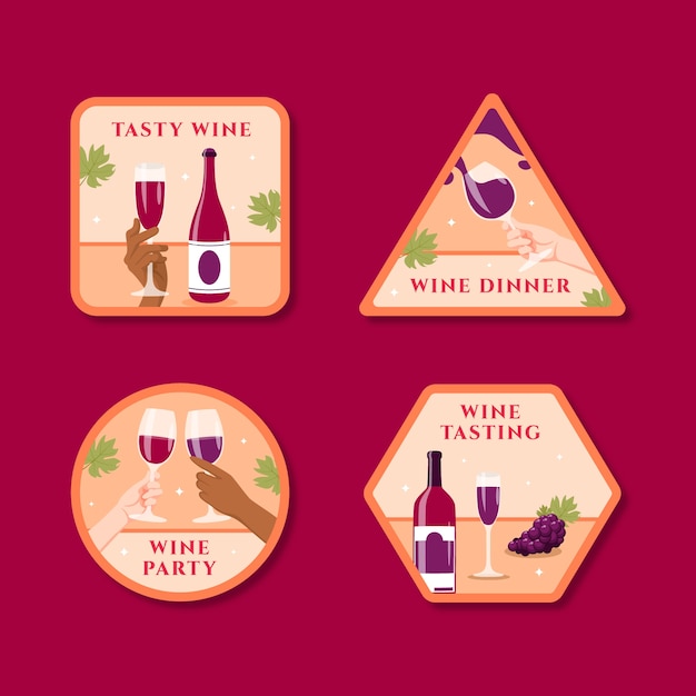 Wine festival labels template