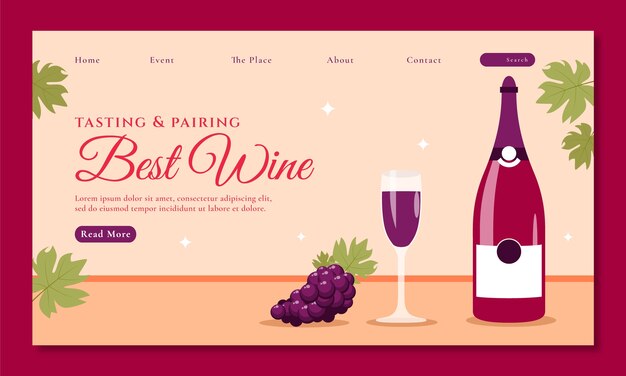 wine festival  landing page template