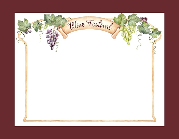 Free vector wine festival  photocall template