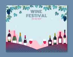 Free vector wine festival  photocall template