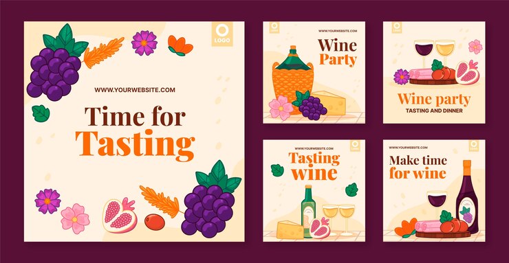 Free Vector wine festival template design