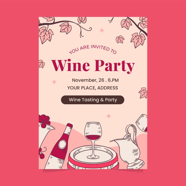 Wine festival template design