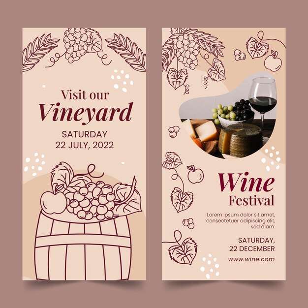 wine festival  vertical template
