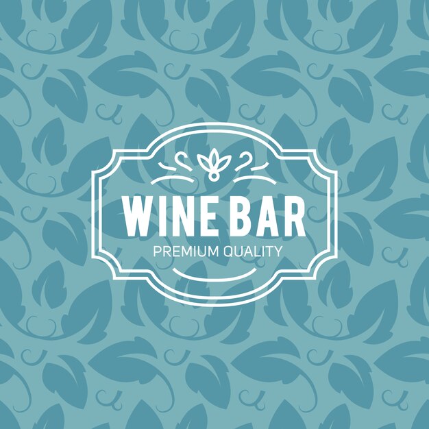 wine glass and grapes vintage lettering background