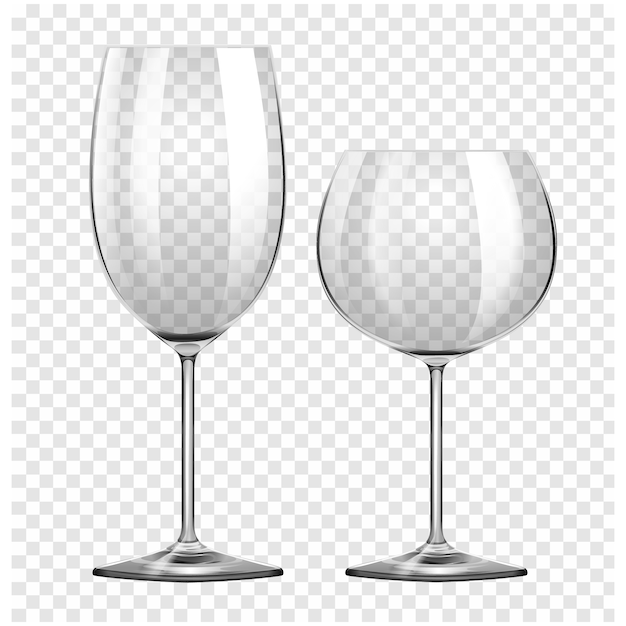 Free vector wine glasses set