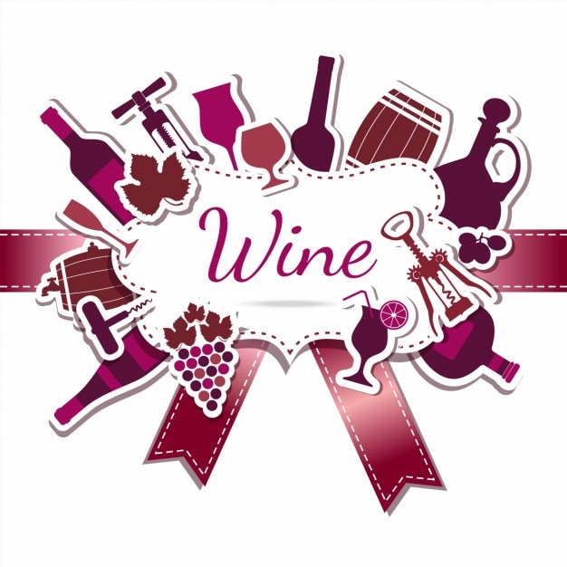 Бесплатное векторное изображение Фон меню вина