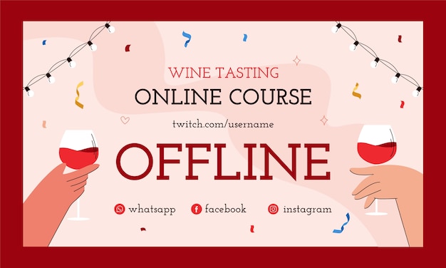 Wine party twitch banner