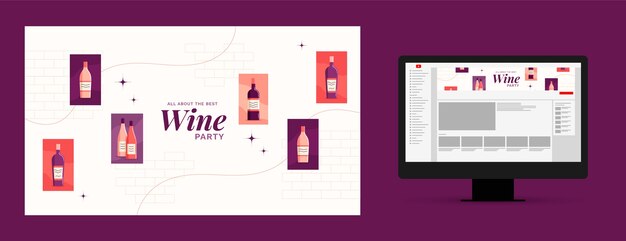 Wine party youtube channel art