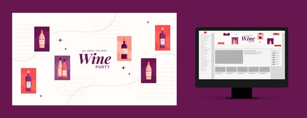 wine party youtube channel art