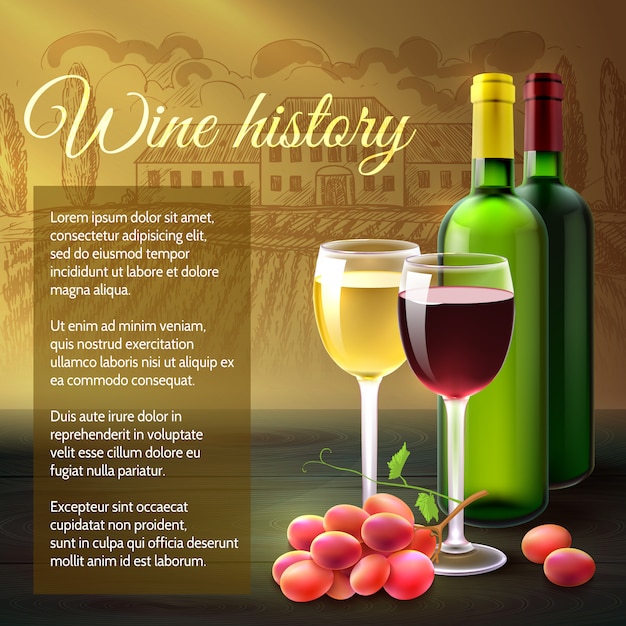 Free vector wine realistic background