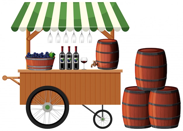 A wine shop stall