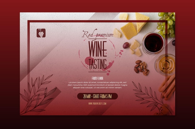 Wine tasting banner template