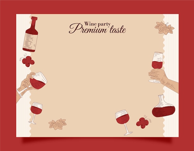 Free vector wine tasting  design template