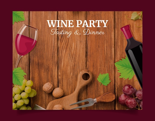 Шаблон фотосессии с дегустацией вин и виноградником