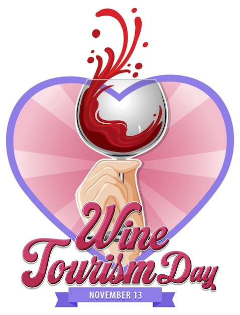 Free vector wine tourism day banner design