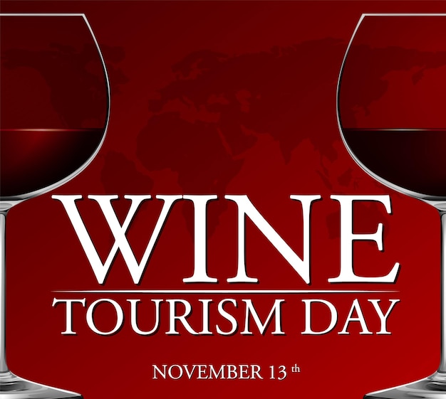 Wine tourism day poster template