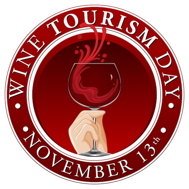 Wine tourism day poster template