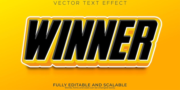Free vector winner slot text effect editable casino and slot text style
