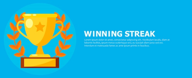 Free vector winning streak banner