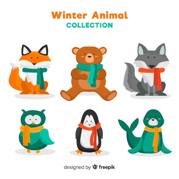 Winter animal collection