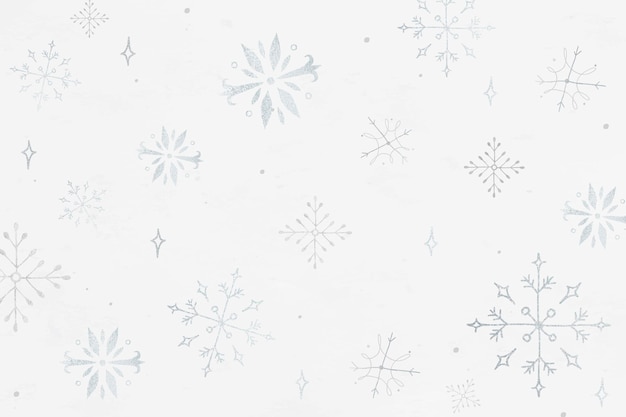 Free vector winter background, christmas snowflake illustration vector