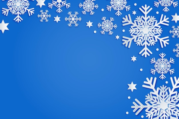 Free vector winter background in paper style