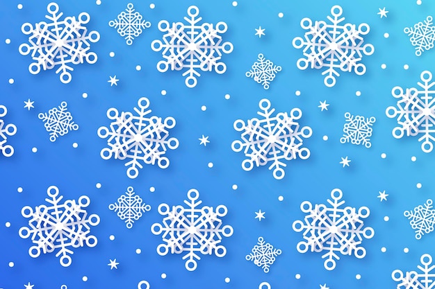 Free vector winter background in paper style