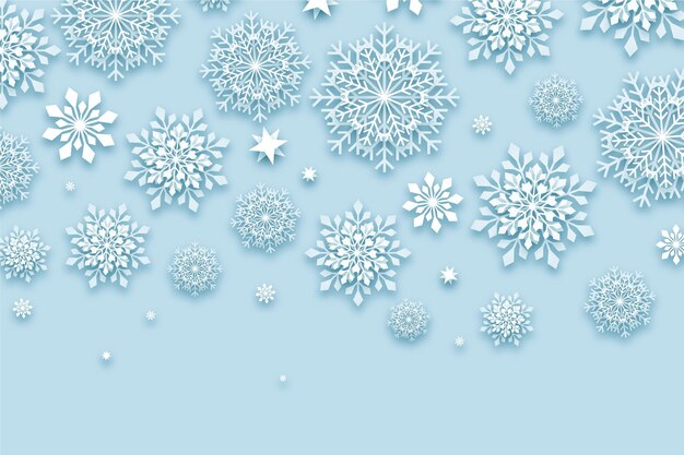 Winter background in paper style