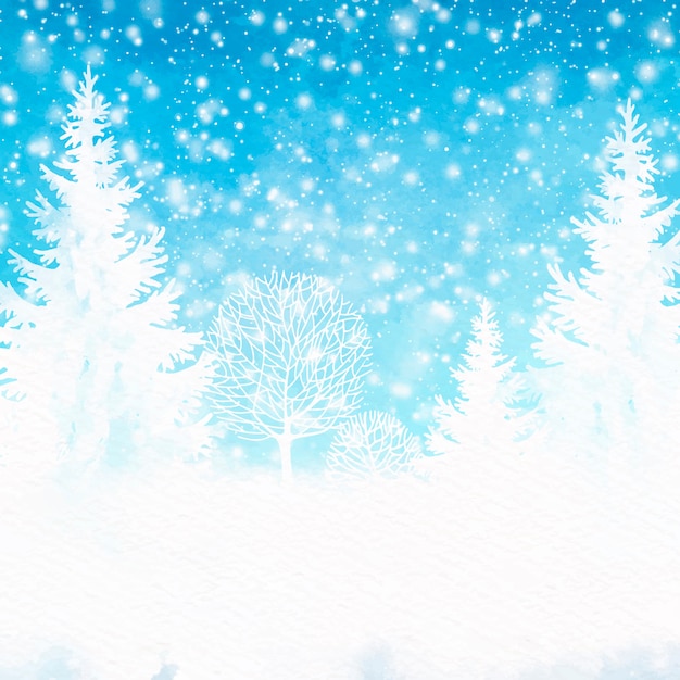 Free vector winter background watercolor