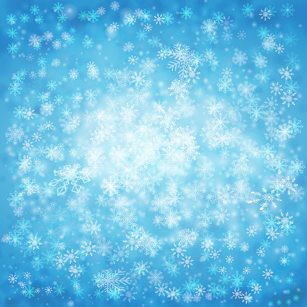 Winter background with snowflakes