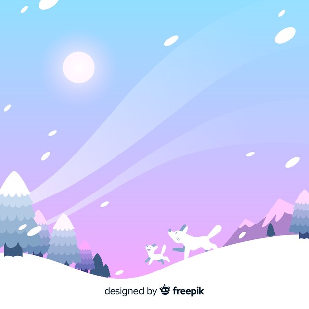 Free Vector winter background