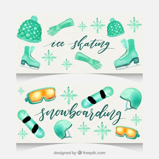 Free vector winter banner