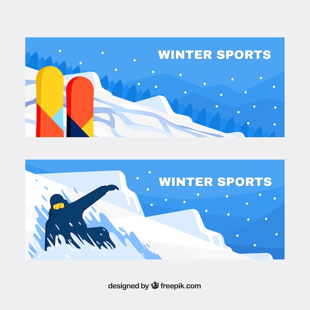 Free vector winter banner