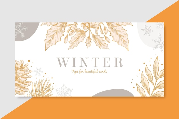 Winter blog header template