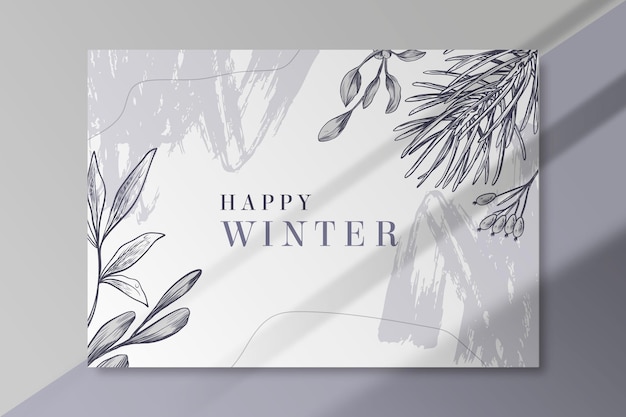 Free vector winter card template