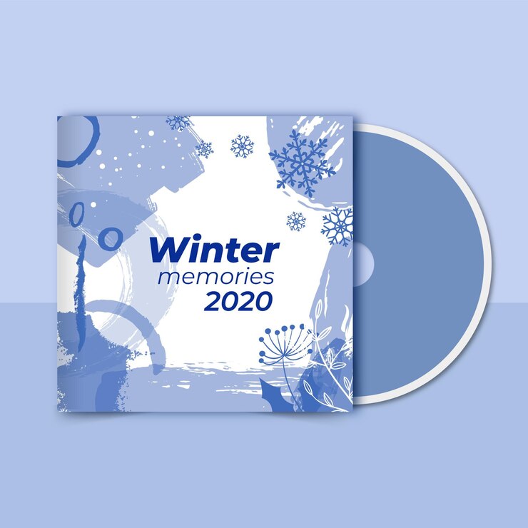 Free Vector winter cd cover template