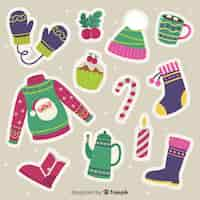 Free vector winter clothes & essentials