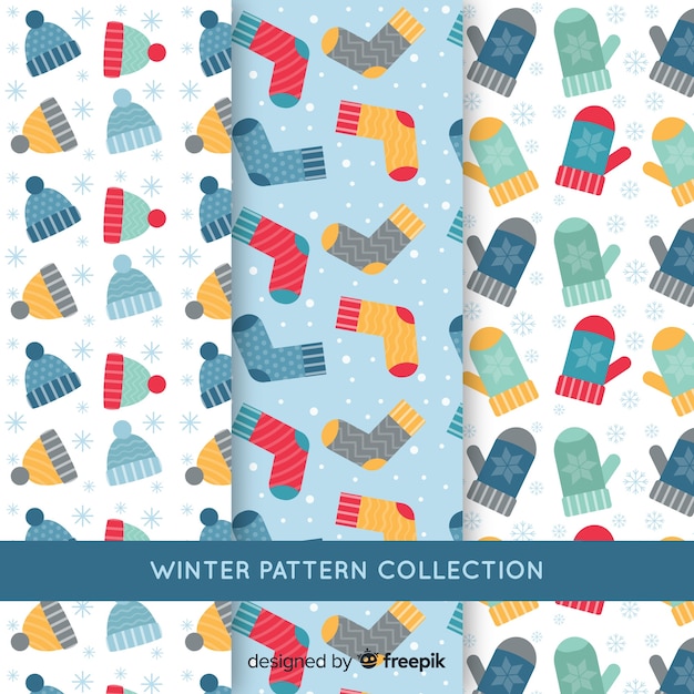 Free vector winter clothes pattern